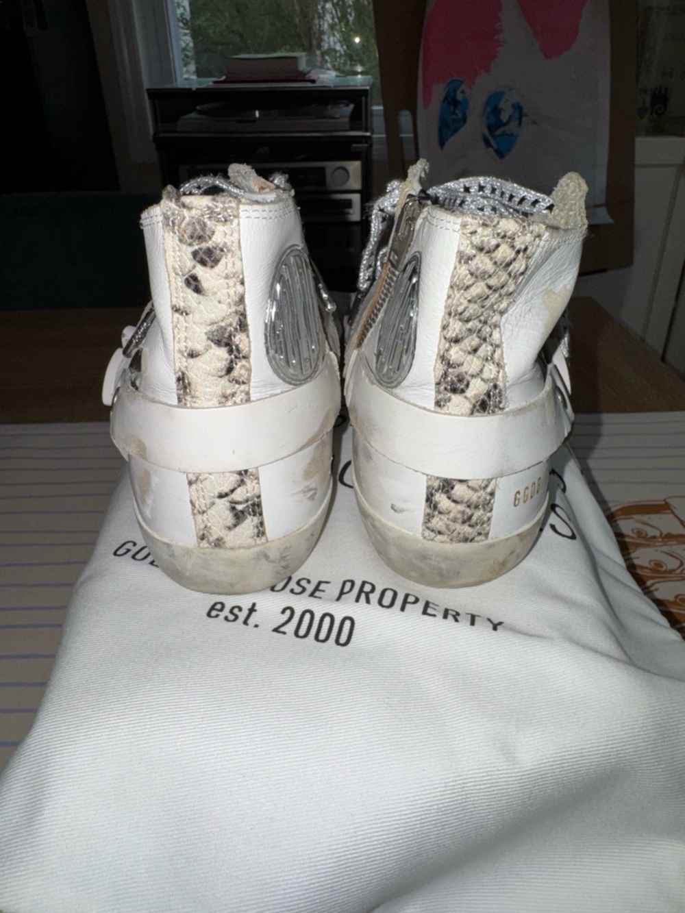 EUC Golden Goose Francy Texas Buckle Strap - Upgraded Star Laces - Size 38/8 - Picture 7 of 10